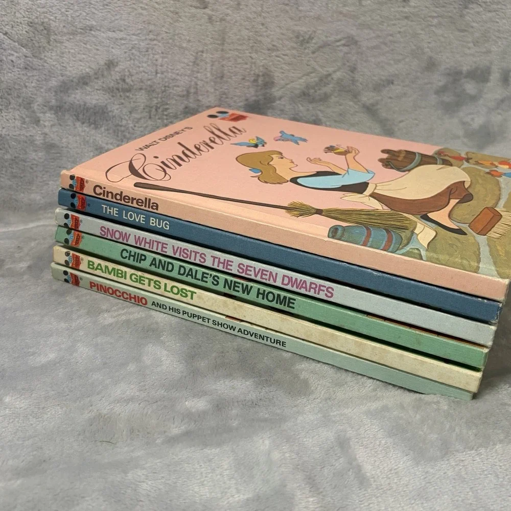 Walt Disney Wonderful‎ World of Reading Lot 6 Hardcover Books Vintage